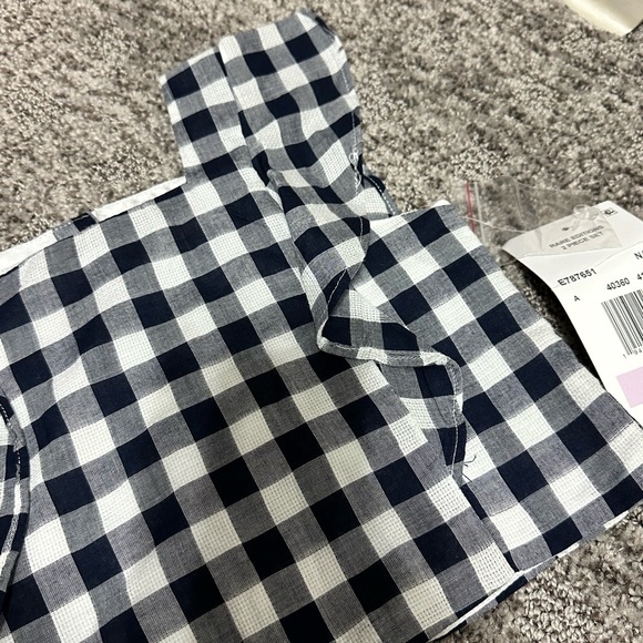 Rare Editions 2-piece set Navy Shorts with Navy and White Checkered top - Picture 5 of 11